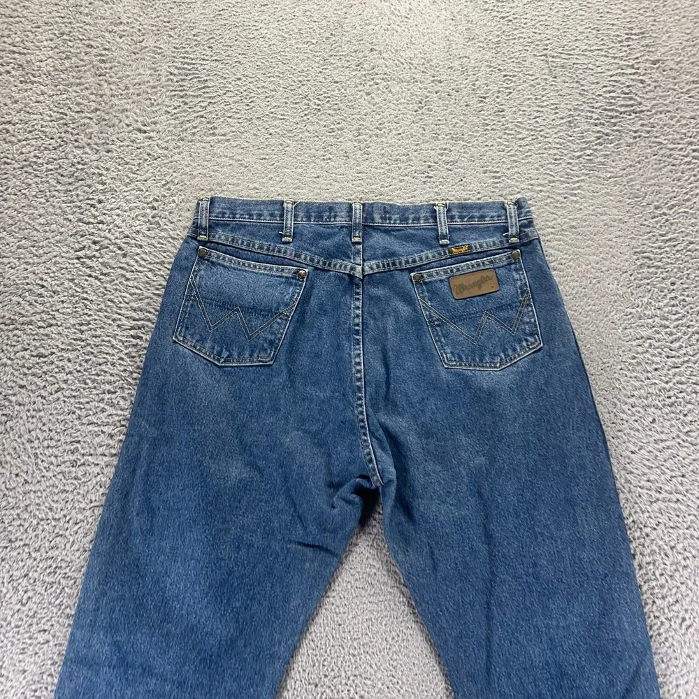 VTG Wrangler George Strait Cowboy Cut Jeans Mens 36x36 Blue Cotton Denim Tapered